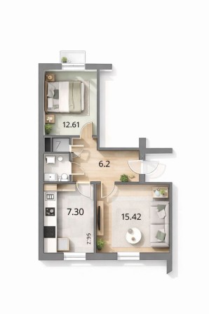Продаж 2-кімн квартири сталінки 2/3 вул Одеська - фото 1