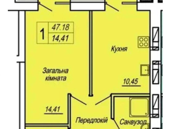 1-но кімнатна БЕЗ КОМІСІЇ