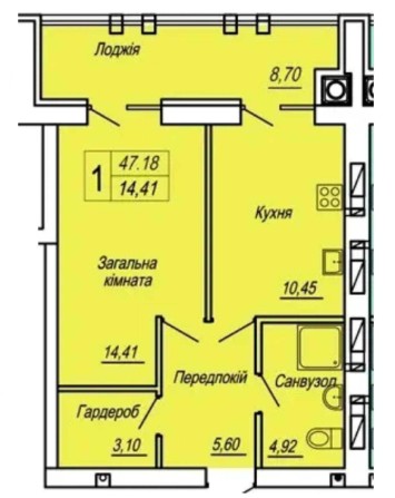 1-но кімнатна БЕЗ КОМІСІЇ - фото 1