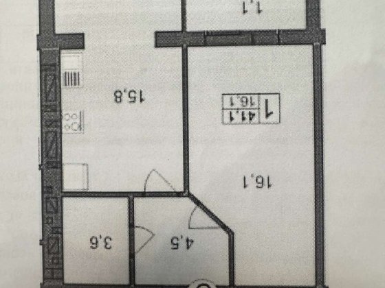 ЖК "Мрія" 1х квартира