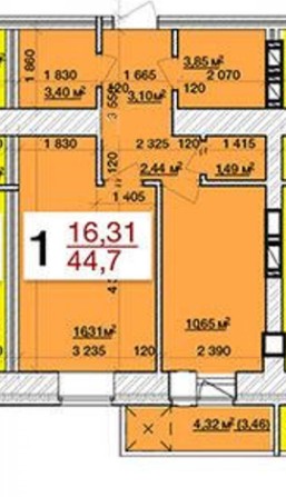 1-но кімнатна в новобудові - фото 1