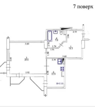Продам 1к квартиру 71м2 в ЖК МОНТЕ ПЛАЗА, м. 23 Серпня (19963) - фото 1