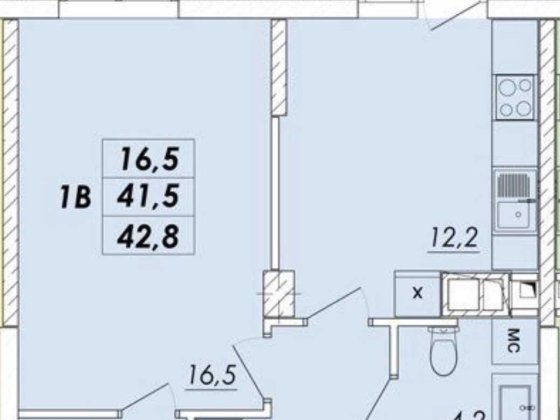 ЖК Реал парк. Черемушки. Дом в процессе сдачи. 43 м. Одеса