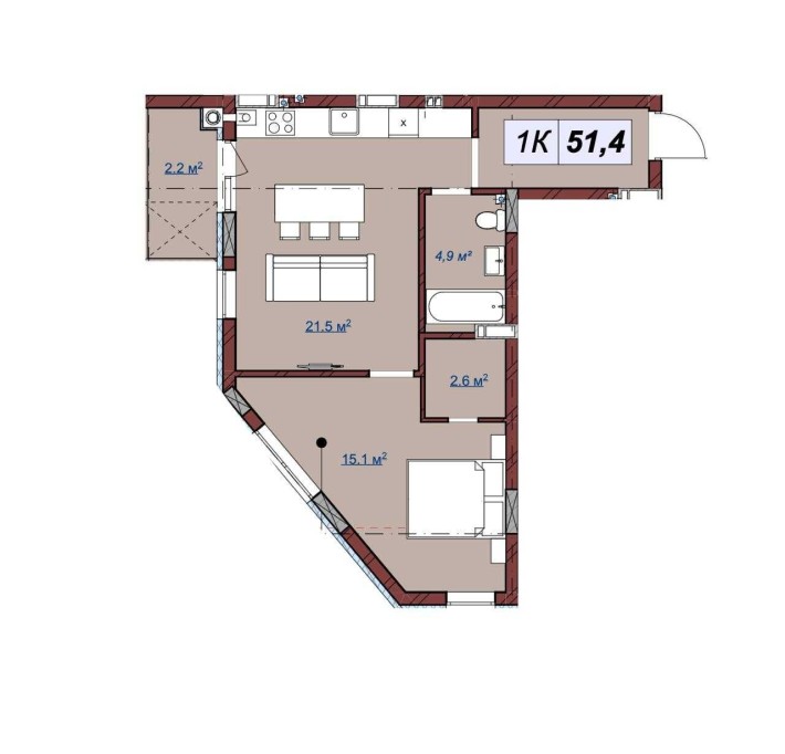 1 кімнатна квартира ЖК Бузковий 2 Львів вул Бузкова Сихівський район БЕЗ КОМІСІЇ - фото 1