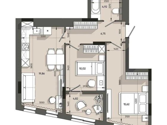 2 кімнатна квартира ЖК ORLAN RESIDENTS у 0 циклі (Без ремонту) вул Пластова 4 Личаківський район Льв Львов