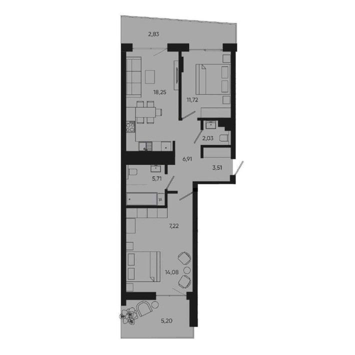 2 кімнатна квартира ЖК Holosko Residents вул Малоголосківська Львів Шевченківський район Голоско Рез - фото 1