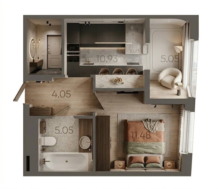 Продаж 1 кім. кв.+ кухня-студія вул. Раковського 24 ЖК Five Address - фото 1