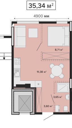 Квартира 35,34м² новобудова Софіївська Борщагівка - фото 1