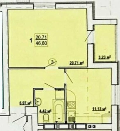 ЖК ГИДРОПАРК  продам 1-комн квартиру 46,6м2 в Новострое MV - фото 1