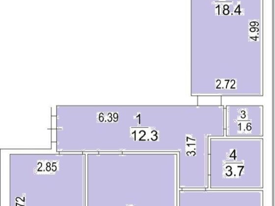 3 Кімнатна квартира 77.5М на середньому поверсі ЖК Львівський Затишок