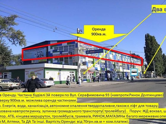 900кв.м  ремонт,. опалення твердопаливне поруч Залізничний  вокзал Кривий Ріг