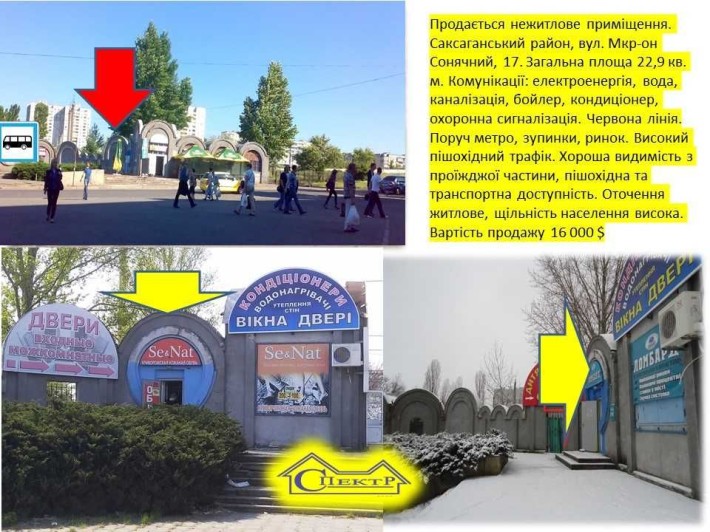 23кв.м. біля зупинки Мкрн Сонячний частина будівлі з окремим входом - фото 1
