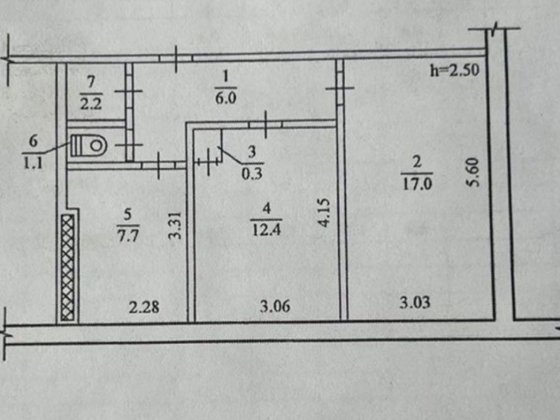Продаж 2-кімнатної квартири (офісу) 47 м², проспект Героїв, Перемога Дніпро