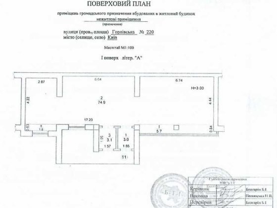 Продаж нежитлового приміщення.