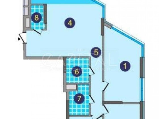 ЖК Зарічний. Продаж видова 3-кімнатна  квартира 120 м² на першій лінії Дніпра , метро Славутич Київ
