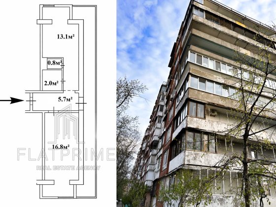 Продам 1-но кімнатну квартиру метро Мінська -5 хвилин. Оболонь. Київ