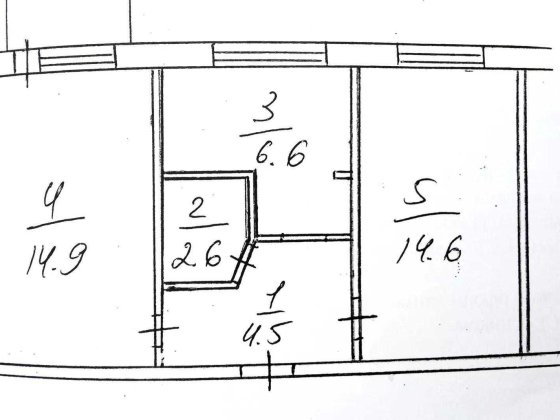 2-кімнатна квартира з роздільними кімнатами на Воскресенці | 45 м² | під ремонт Київ