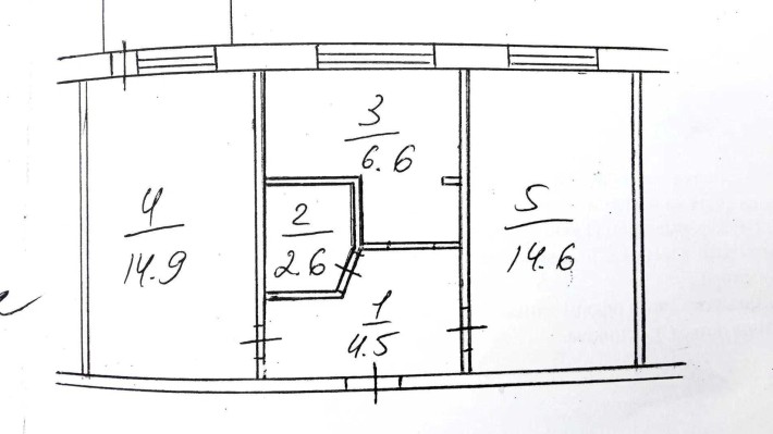 2-кімнатна квартира з роздільними кімнатами на Воскресенці | 45 м² | під ремонт - фото 1