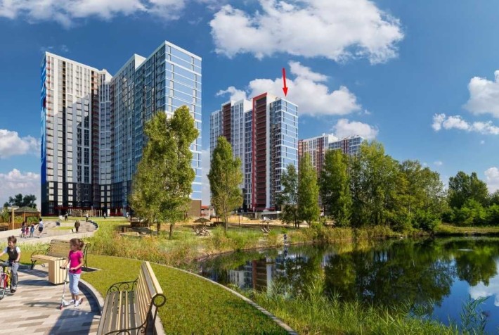 Чудова 1-к квартира з видом на озеро ЖК Причал 8 - фото 1
