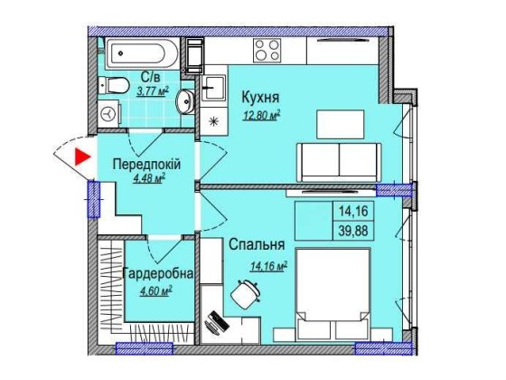 Продается однокомнатная квартира на ул. Каменская 127 Без комиссии Киев