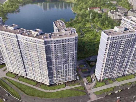Світла 1-к квартира  з видом на озеро ЖК Лебединий
