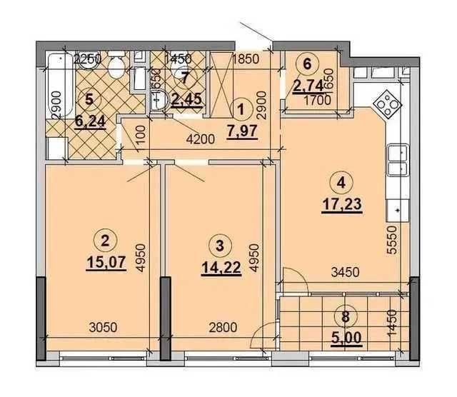 Продаж Видової двокімнатної квартири 72м2 2C5 ЖКGreat/Грейт Дарницький - фото 1