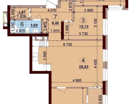 Продаж 3-кімнатної квартири 93 м² у ЖК «Варшавський Плюс»