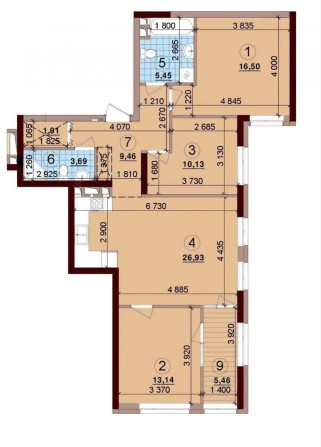 Продаж 3-кімнатної квартири 93 м² у ЖК «Варшавський Плюс» - фото 1