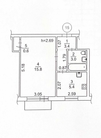 Продам 1 кімн.кв-ру.,Чоколовка,вул.Сергія Берегового 22 - фото 1