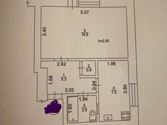 Продам 1 кімнатну квартиру Червона гора Бердичів