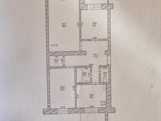 3 кімнатна квартира 67м.кв, Борислав