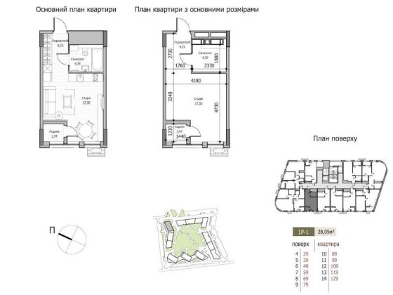 Продаж Квартира-студія 28 м², 8 пов. ЖК Lucky Land будинок 6 Святошин переуступка від власника, здач Коцюбинське