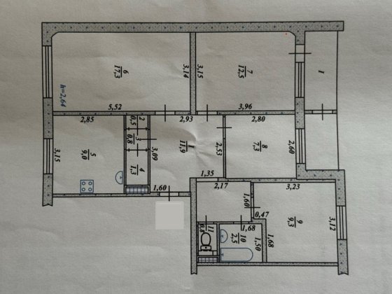 Продам 4-х кімнатну квартиру з ремонтом, 3 м-н, чеське планування Лозовая
