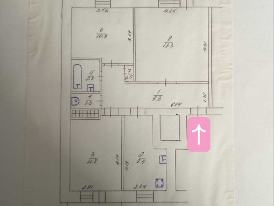 Продаж 3-кімнатна кв.  вул. 6-ї Гв. Дивізії, буд. 7 Шостка
