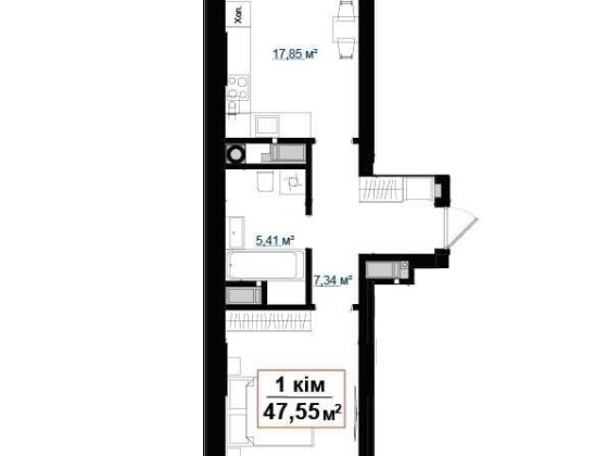 Продаж 1-кімнатної квартири в ЖК "Lake Park" Івано-Франківськ