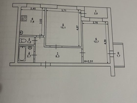 Продаж двокімнатної квартири на БМВ Кривий Ріг
