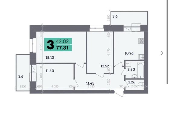 3-кімнатна в ЖК СТАНДАРТ Полтава