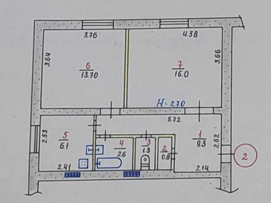 ТЕРМІНОВИЙ ПРОДАЖ двокімнатної квартири. ЮГОК, Матрьоновка Кривой Рог
