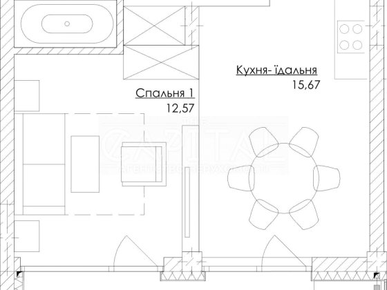 Видова квартира, ЖК Рибальський, Подільський р-н, з терасою