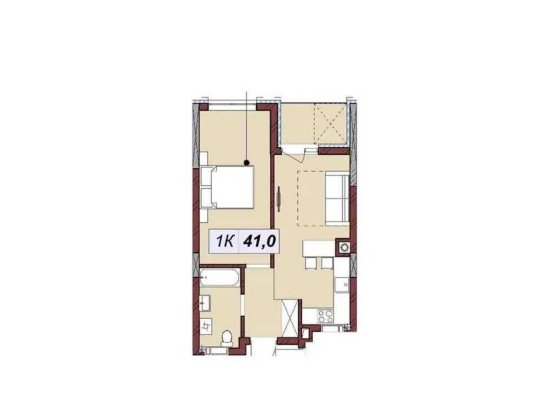 1-кімнатна квартира 41 м² | Сихів | ЖК Бузковий 2