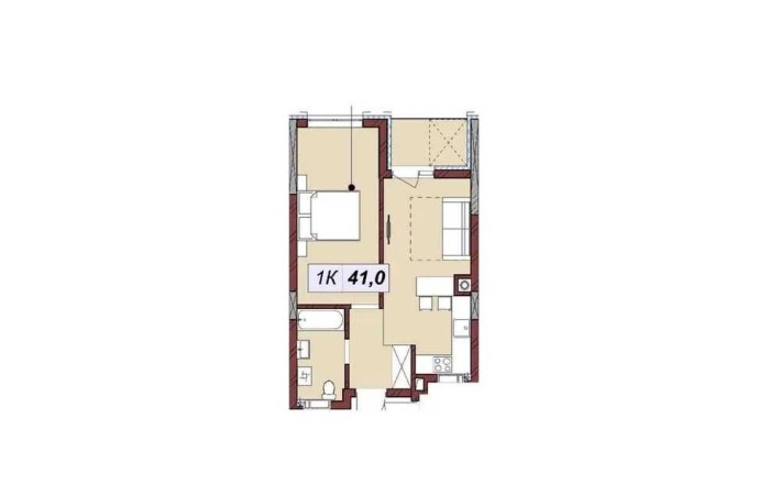 1-кімнатна квартира 41 м² | Сихів | ЖК Бузковий 2 - фото 1