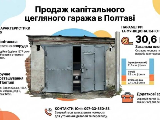 Продаж гаража у Полтаві Горбанівка
