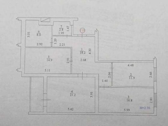 Продам трьохкімнатну квартиру (Салтівське шосе, 264Н) Харків