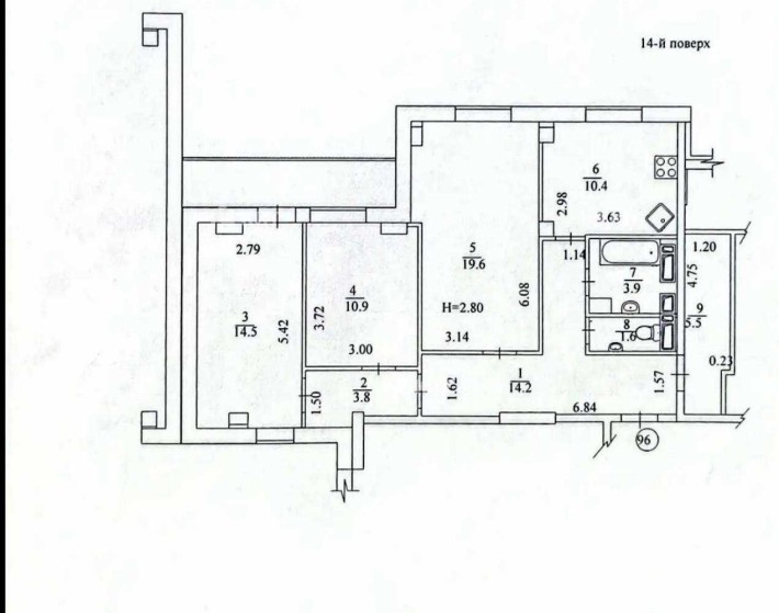 3к. 88м2 Одеська (Одесская, Рост, ЖК Дом на Зерновой) 132242 - фото 1