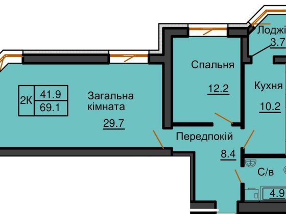 Двокімнатна квартира в Sofia Residence від забудовника, останні варіанти 2к квартир! Софіївська Борщагівка