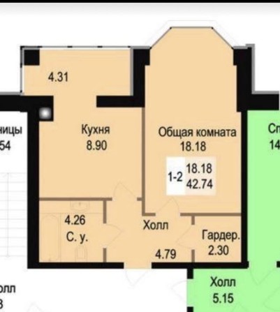 43м продаж‼️однокімнатна Софіївська Сфера гарберобна‼️ ціна під ключ‼️ - фото 1