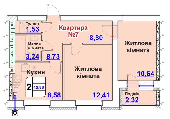Продаж 2 кімн. Квартири - фото 1