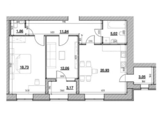 2-кімнатна кВ. 76 м² ЖК"Компаньйон" Солонка