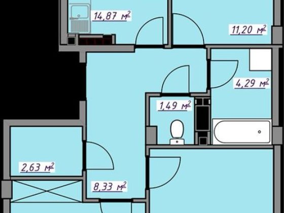 Продам свою  новую квартиру жк 7 небо Авангард