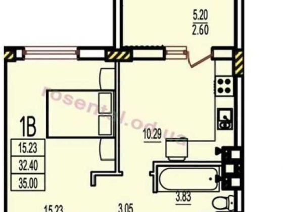 квартира на 3-м комфортном этаже - Розенталь 818$ за метр Лиманка